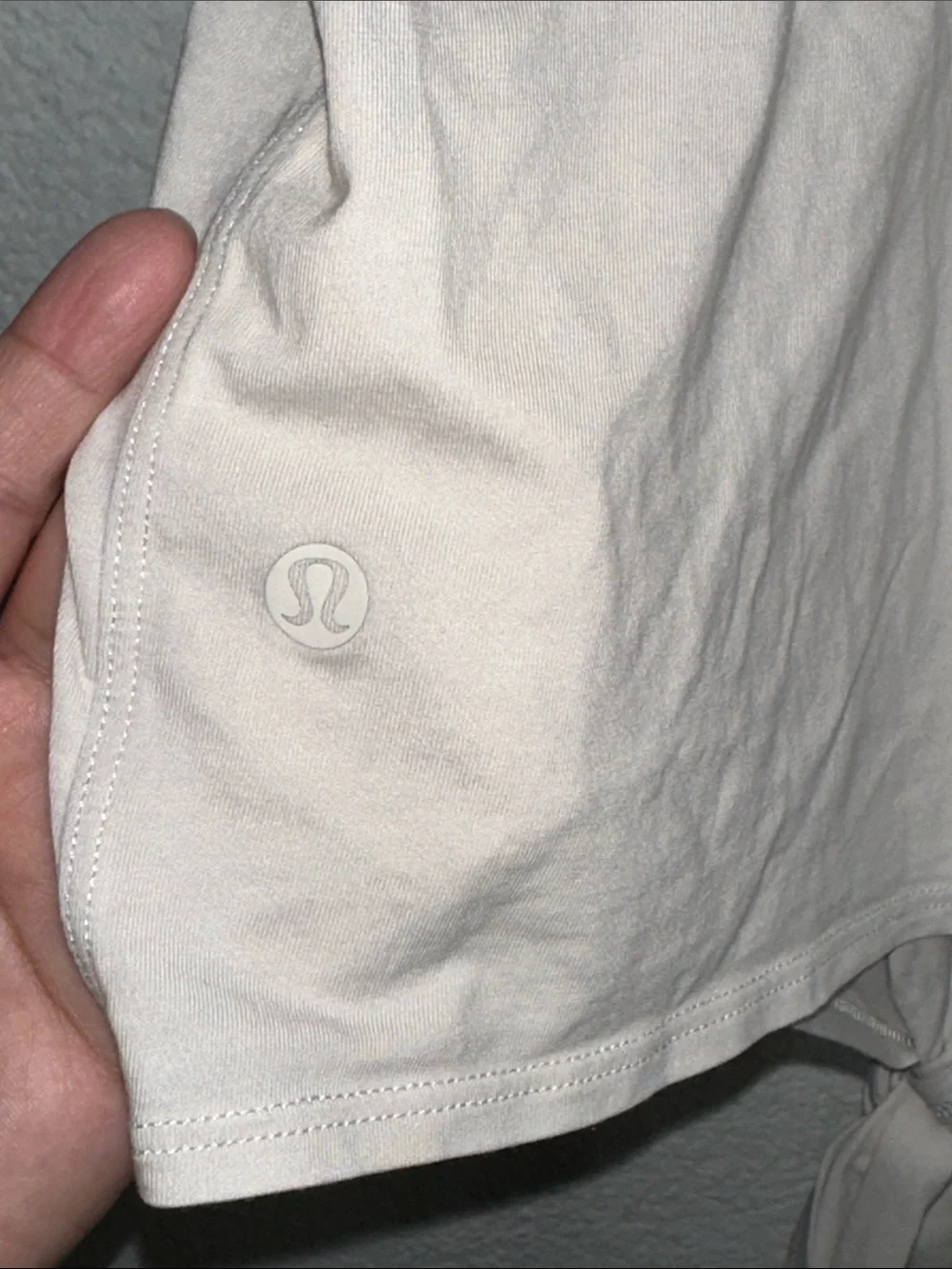 Lululemon Front Tie Short Sleeve Shirt Cream Womens Size‎ 8